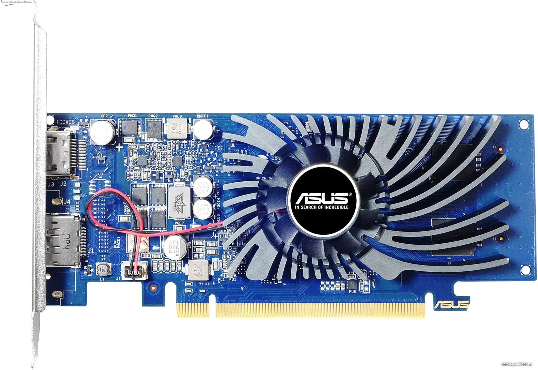 Купить В/карта GT1030 2Gb [PCI-E] DDR5 ASUS [GT1030-2G-BRK] (RTL) DVI+HDMI, цена, опт и розница