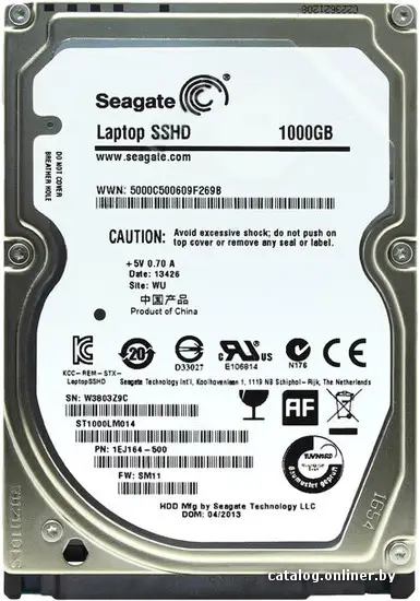 Гибридный жесткий диск Seagate Laptop SSHD 1TB (ST1000LM014)