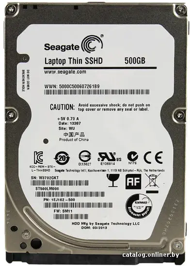 Гибридный жесткий диск Seagate Laptop SSHD 500GB (ST500LM000)