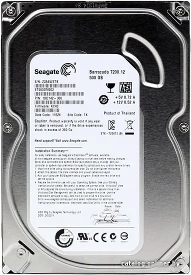 Купить Жесткий диск Seagate Barracuda 7200.12 500GB (ST500DM002), цена, опт и розница