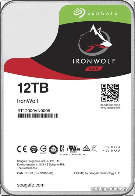 Купить Жесткий диск Seagate IronWolf 12TB ST12000VN0008, цена, опт и розница