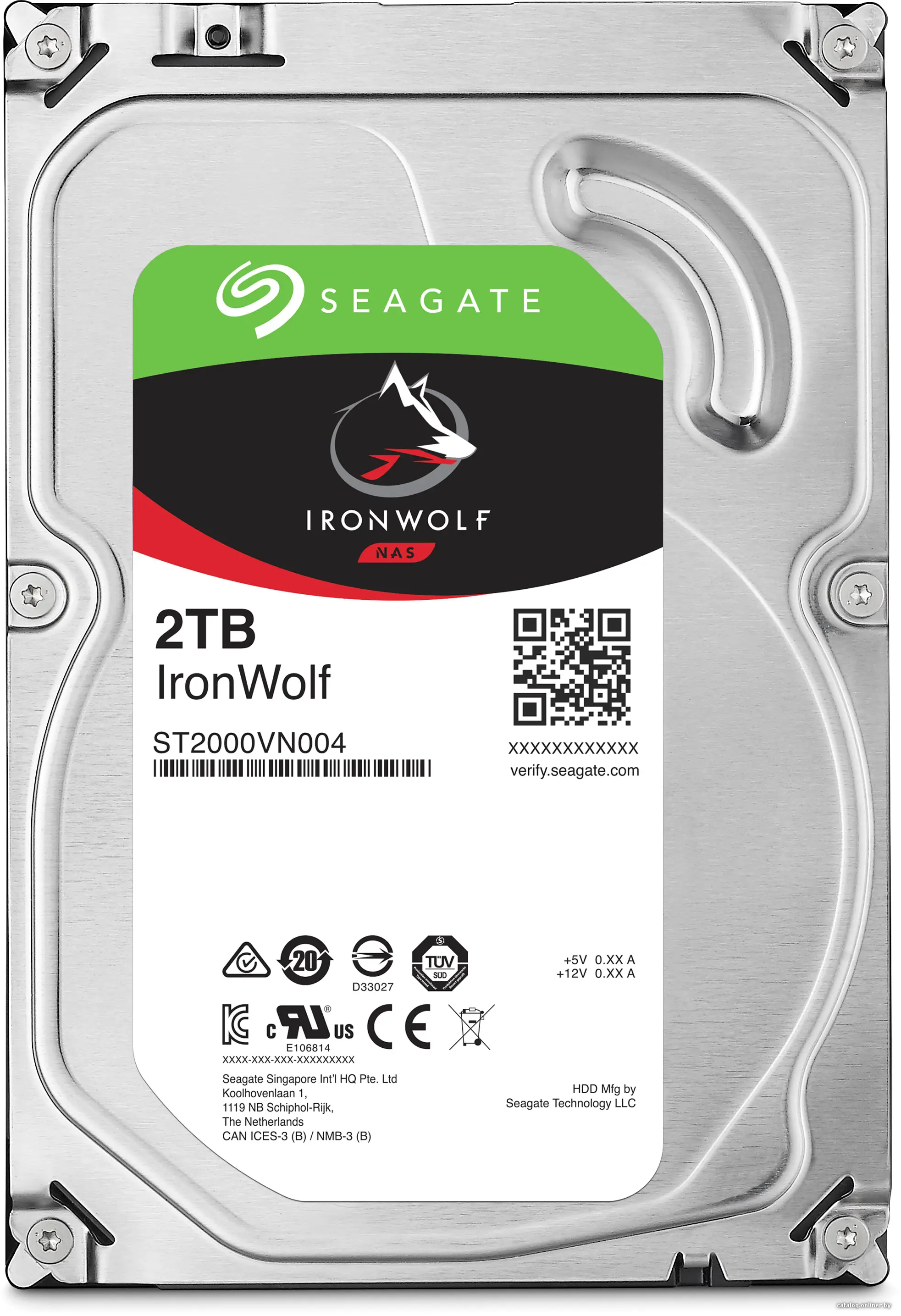 Купить Жесткий диск Seagate Ironwolf 2TB [ST2000VN004], цена, опт и розница