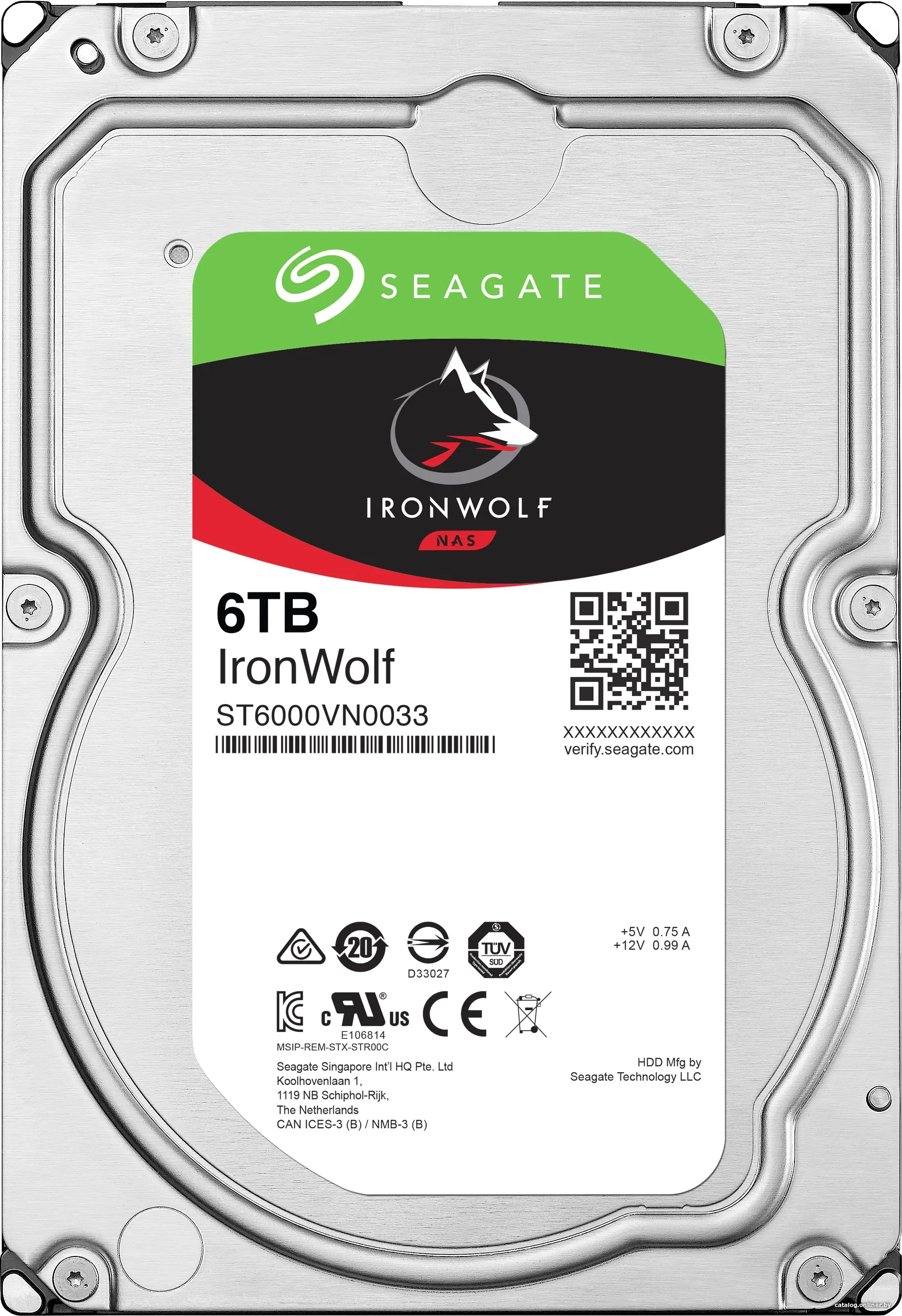 Жесткий диск Seagate IronWolf 6TB ST6000VN0033