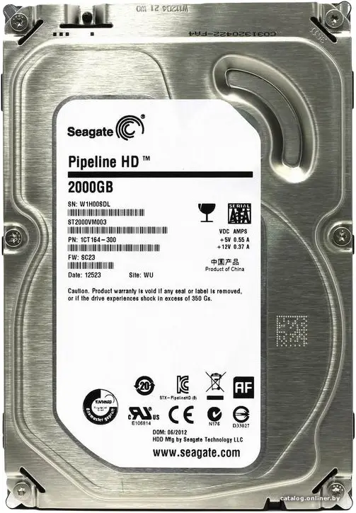 Купить Жесткий диск Seagate Pipeline HD 2TB (ST2000VM003), цена, опт и розница