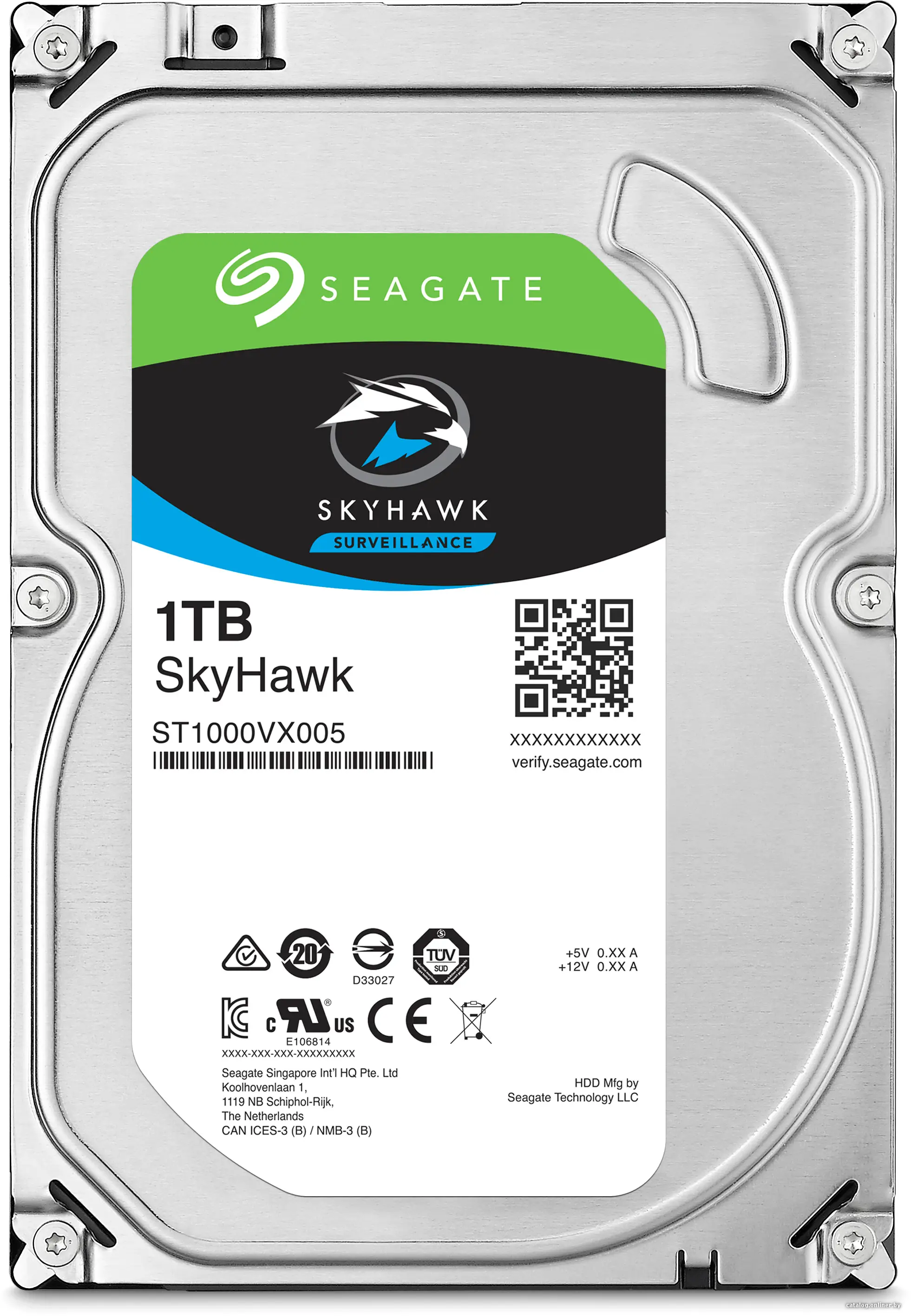 Купить Жесткий диск Seagate Skyhawk Surveillance 1TB ST1000VX005, цена, опт и розница