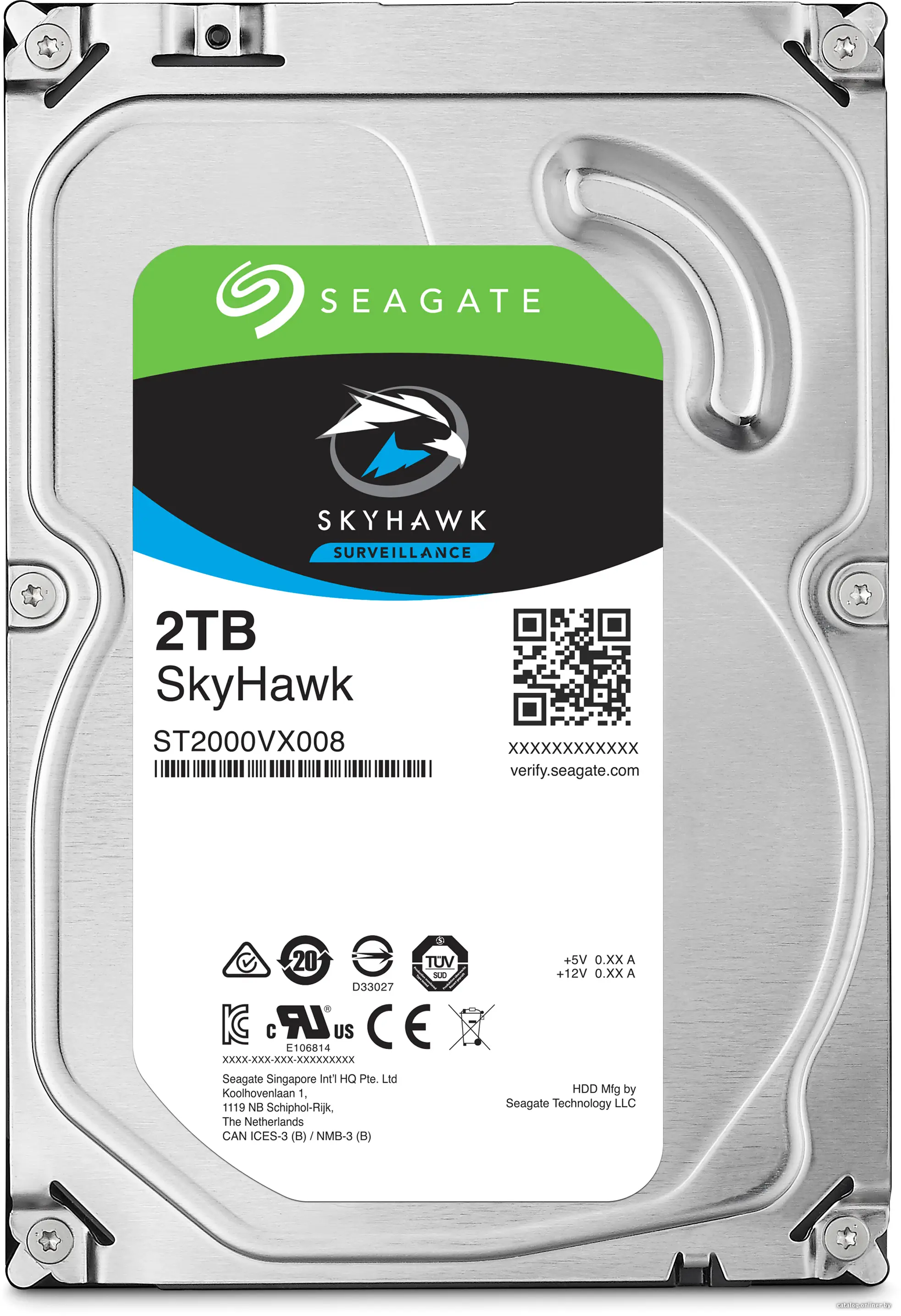 Купить Жесткий диск Seagate Skyhawk 2TB [ST2000VX008], цена, опт и розница