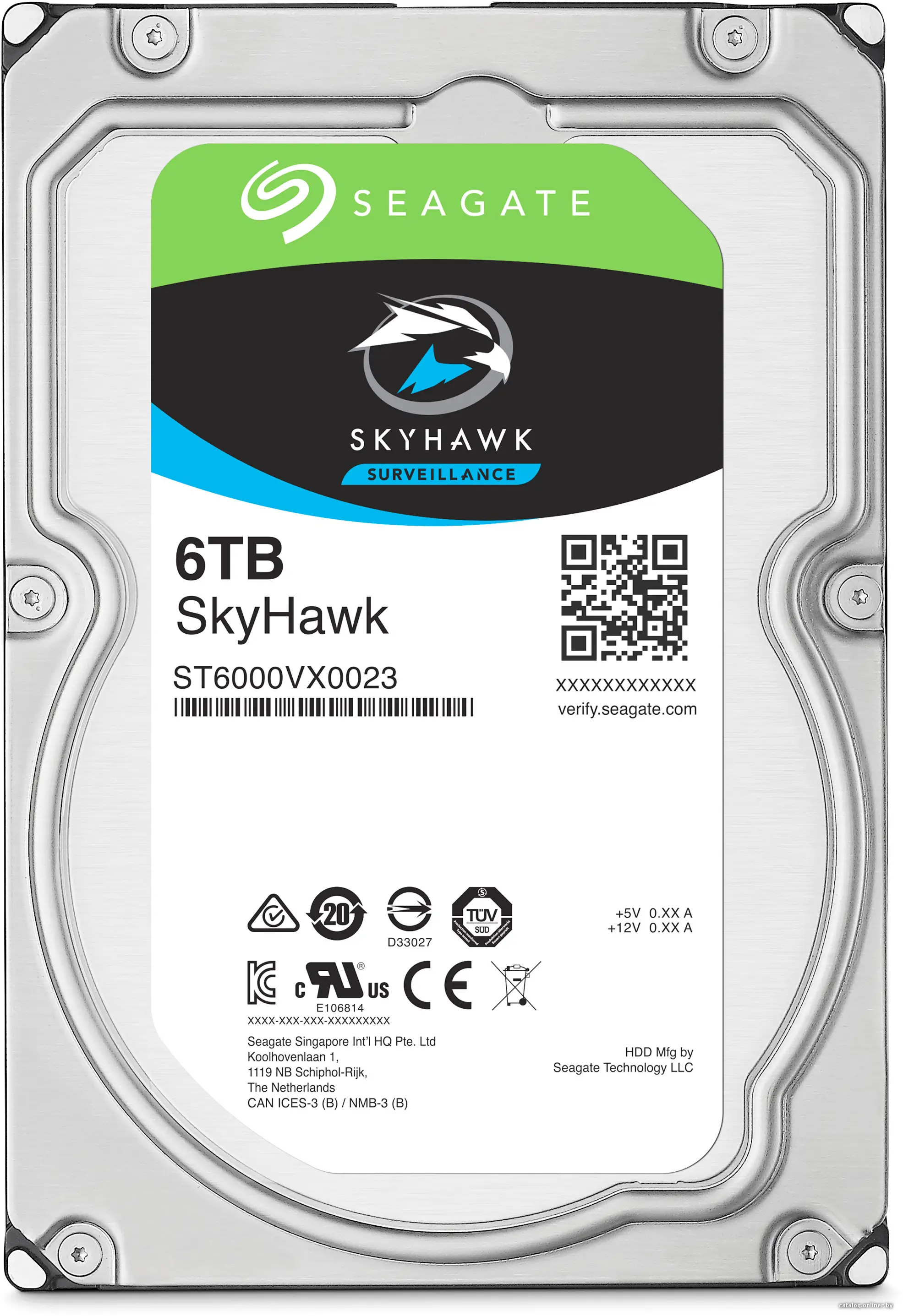 Купить Жесткий диск Seagate Skyhawk 6TB [ST6000VX0023], цена, опт и розница