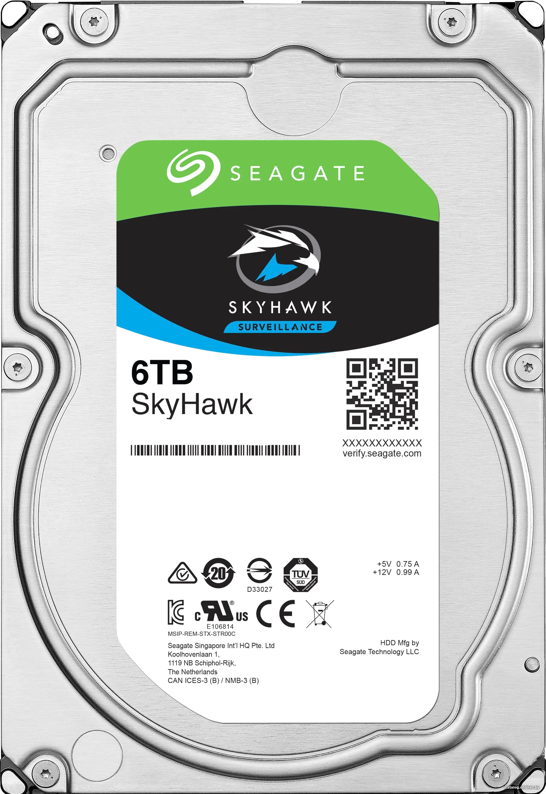 Купить Жесткий диск Seagate Skyhawk 6TB ST6000VX001, цена, опт и розница