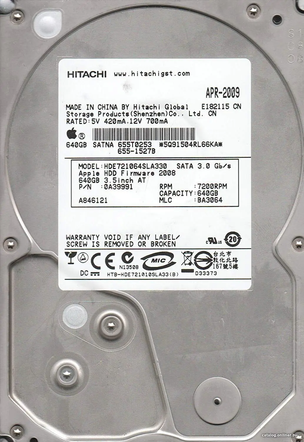 Купить Жесткий диск HGST Deskstar E7K1000 640GB HDE721064SLA330, цена, опт и розница