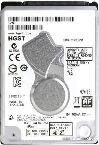Жесткий диск Hitachi Travelstar Z5K1000 750GB (HTS541075A7E630)
