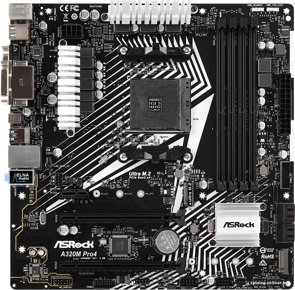 Купить Материнская плата ASRock A320M Pro4, цена, опт и розница