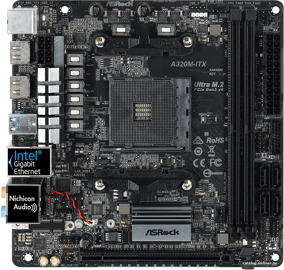 Материнская плата ASRock A320M-ITX