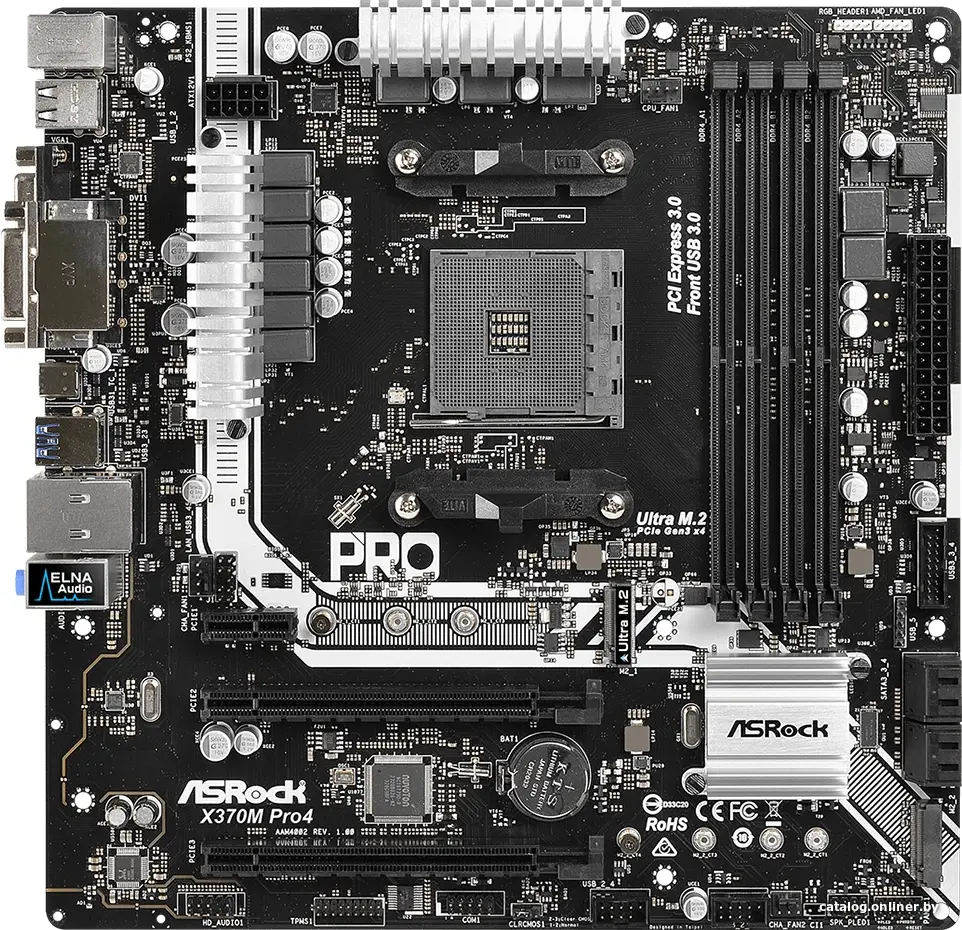 Купить Материнская плата ASRock X370M Pro4, цена, опт и розница