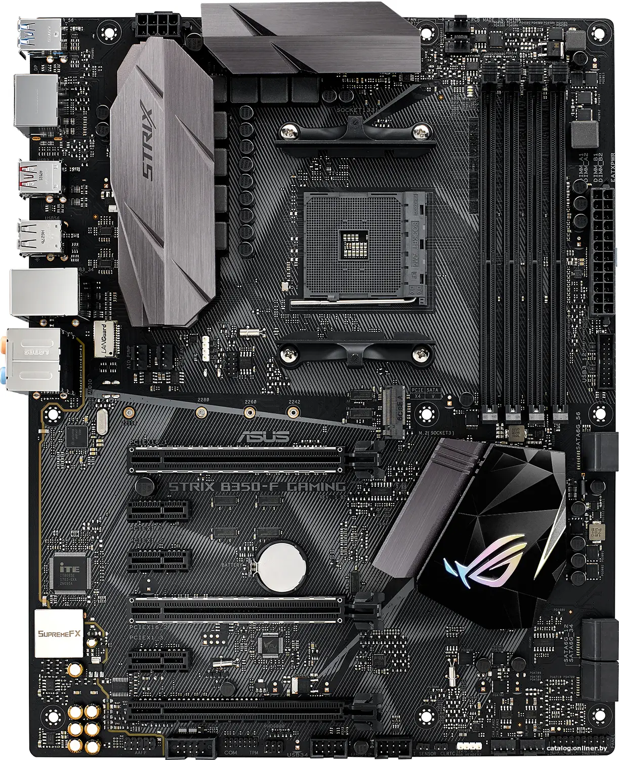 Материнская плата ASUS ROG STRIX B350-F GAMING (RTL) AM4 [ B350 ] 3xPCI-E HDMI+DP GbLAN SATA RAID ATX 4DDR4