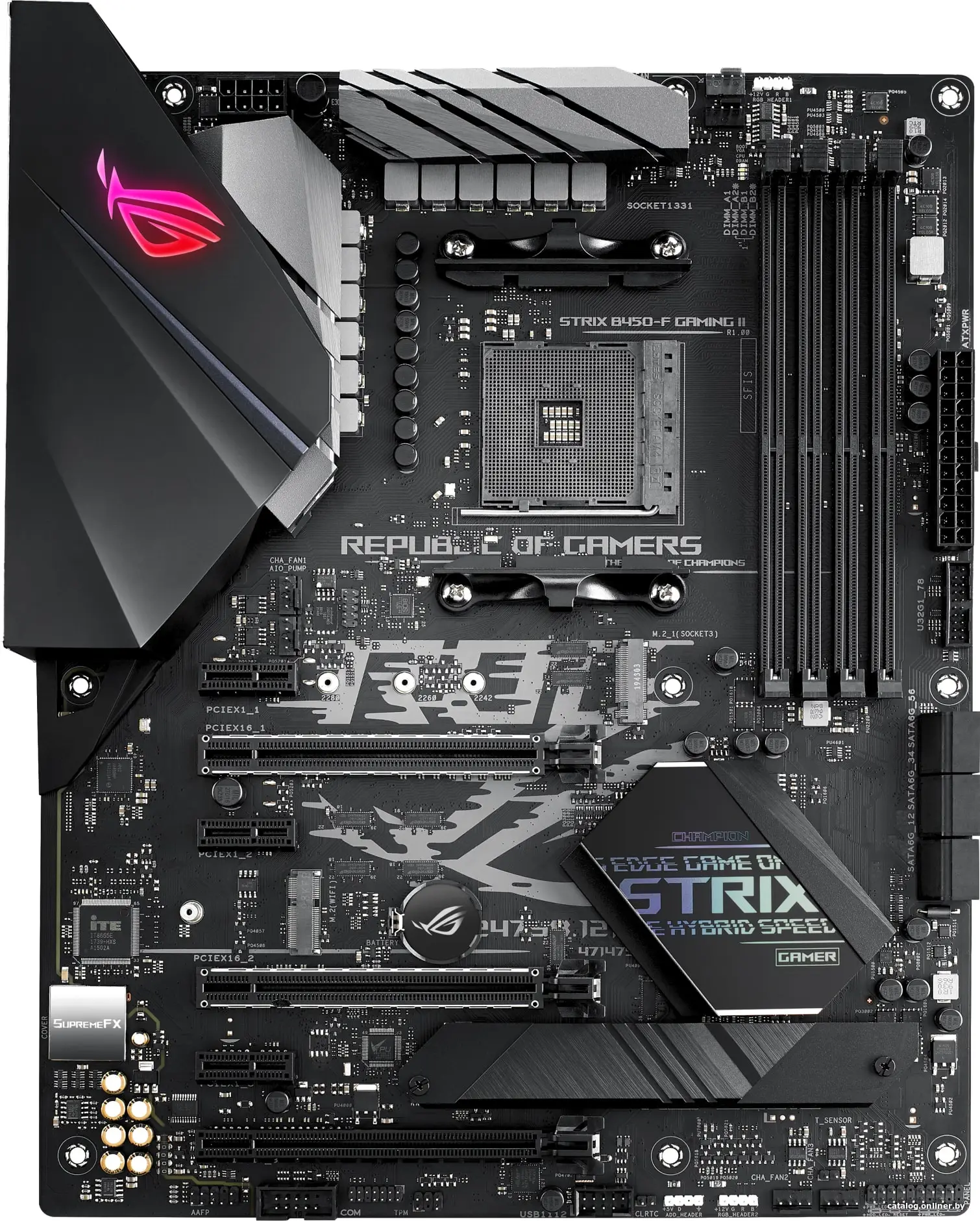 Материнская плата ASUS ROG STRIX B450-F GAMING (RTL) AM4 [ B450 ] 3xPCI-E HDMI+DP GbLAN SATA ATX 4DDR4