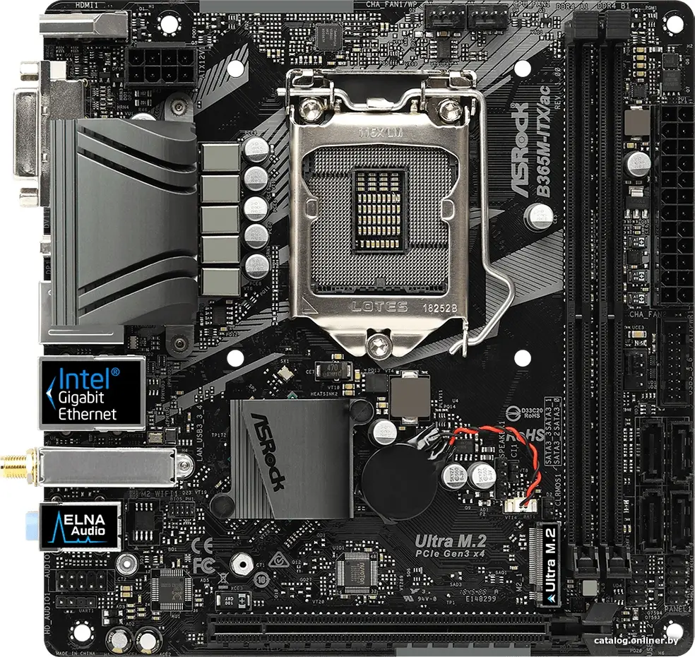 Купить Материнская плата ASRock B365M-ITX/AC, цена, опт и розница