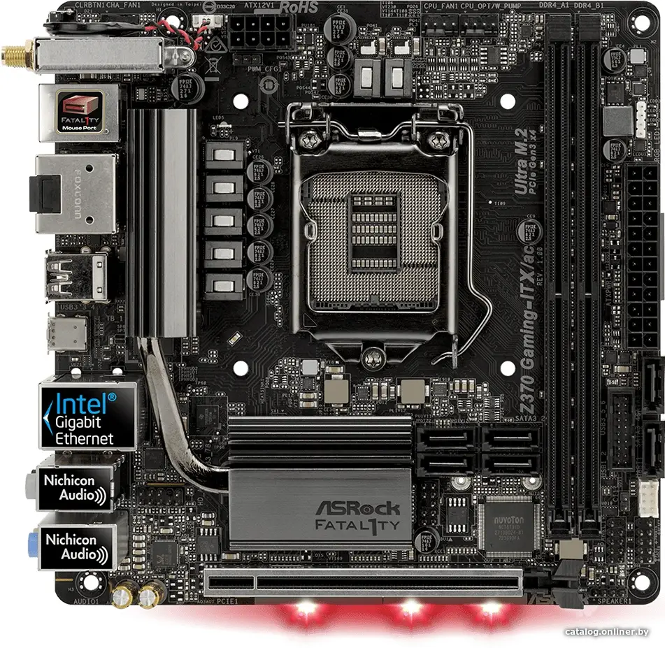 Купить Материнская плата ASRock Fatal1ty Z370 Gaming-ITX/ac, цена, опт и розница