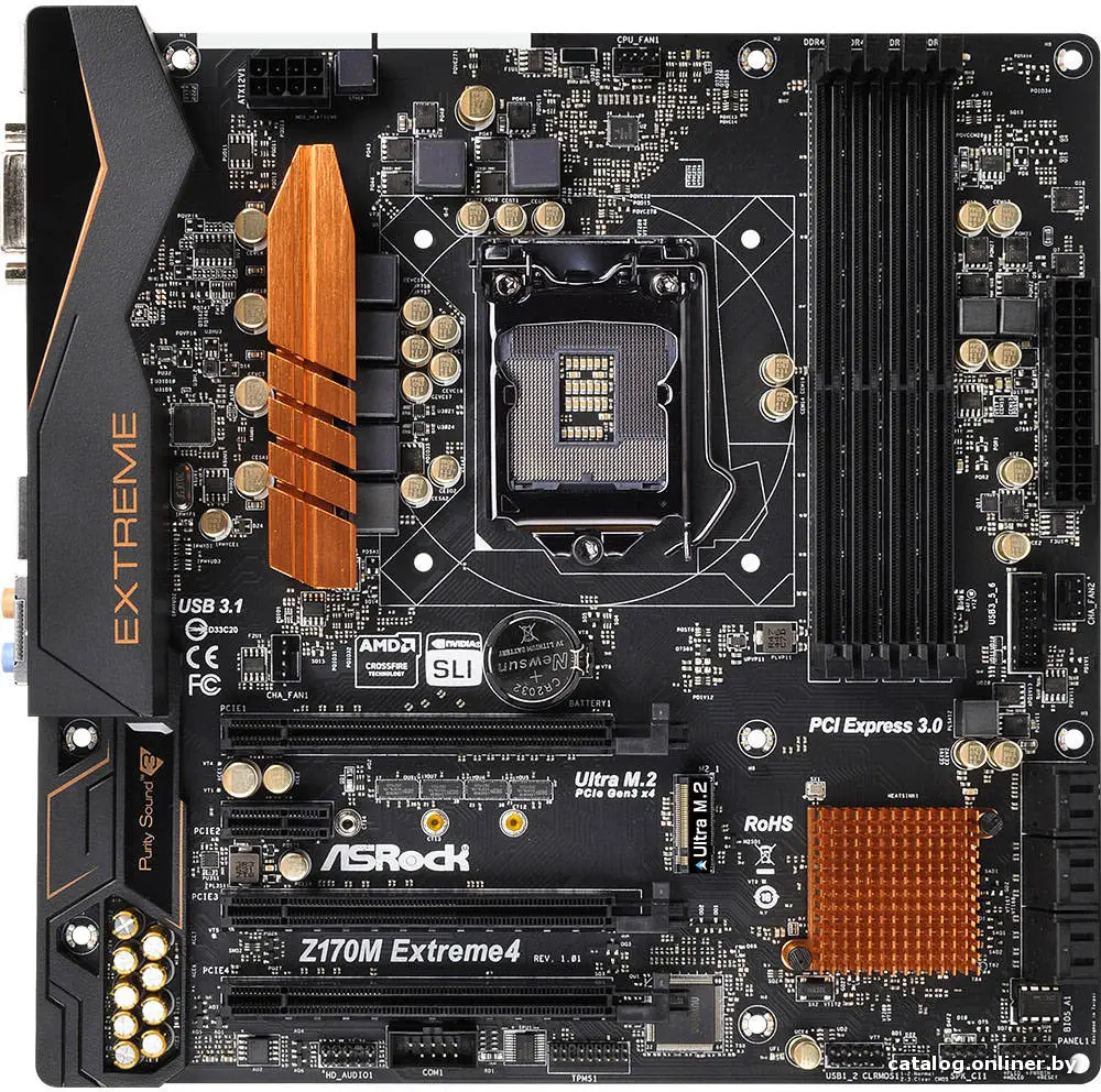 Купить Материнская плата ASRock Z170M Extreme4, цена, опт и розница