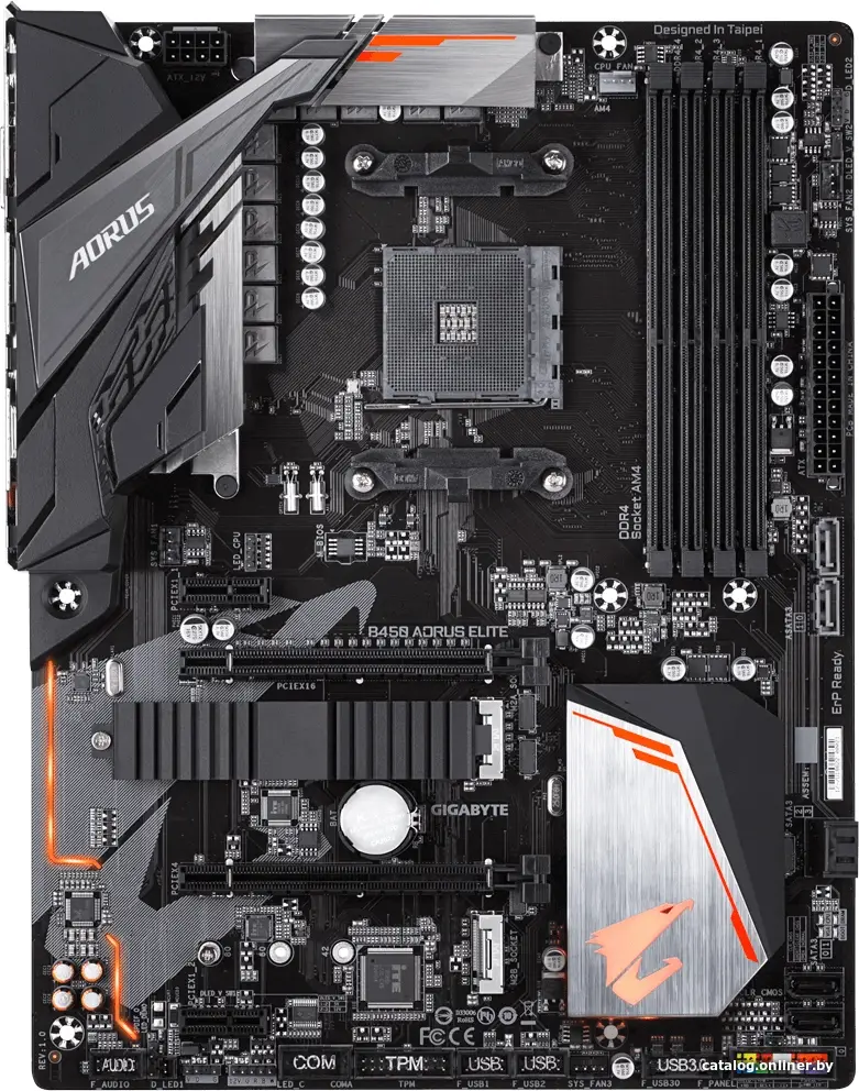 Купить Материнская плата Gigabyte B450 Aorus Elite (rev. 1.0), цена, опт и розница