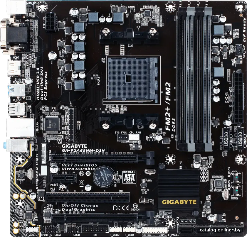 Купить Материнская плата Gigabyte GA-F2A68HM-D3H (rev. 1.0), цена, опт и розница