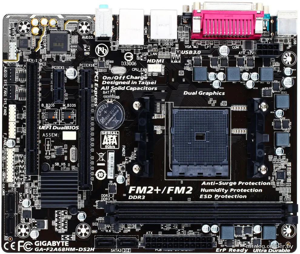 Купить Материнская плата Gigabyte GA-F2A68HM-DS2 (rev. 1.0), цена, опт и розница