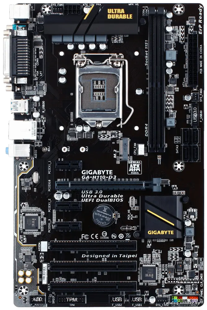 Купить Материнская плата Gigabyte GA-H110-D3 (rev. 1.0), цена, опт и розница