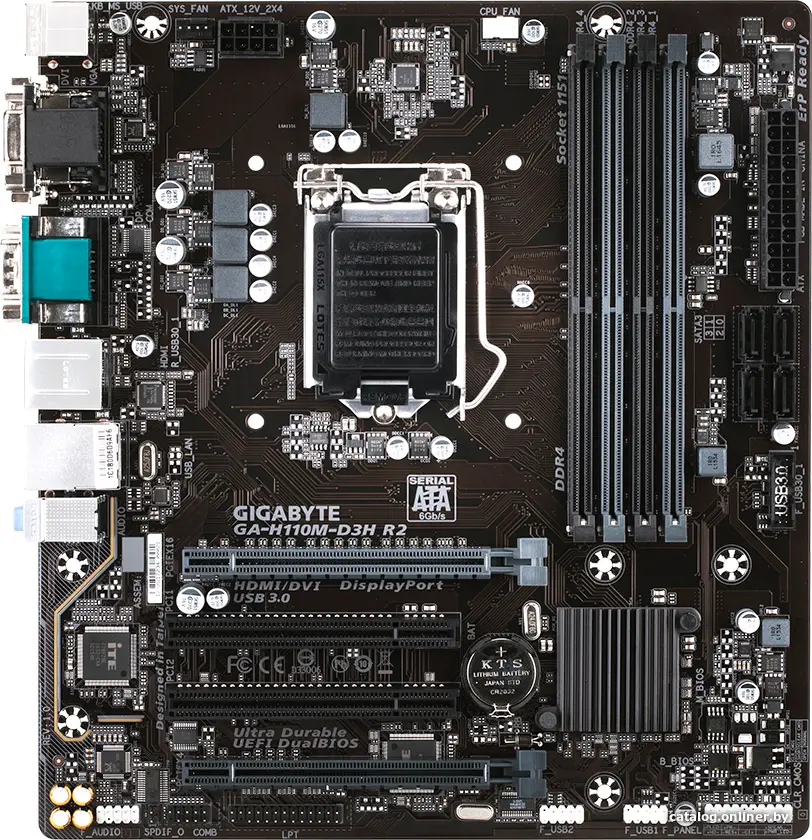 Купить Материнская плата Gigabyte GA-H110M-D3H R2 (rev. 1.0), цена, опт и розница