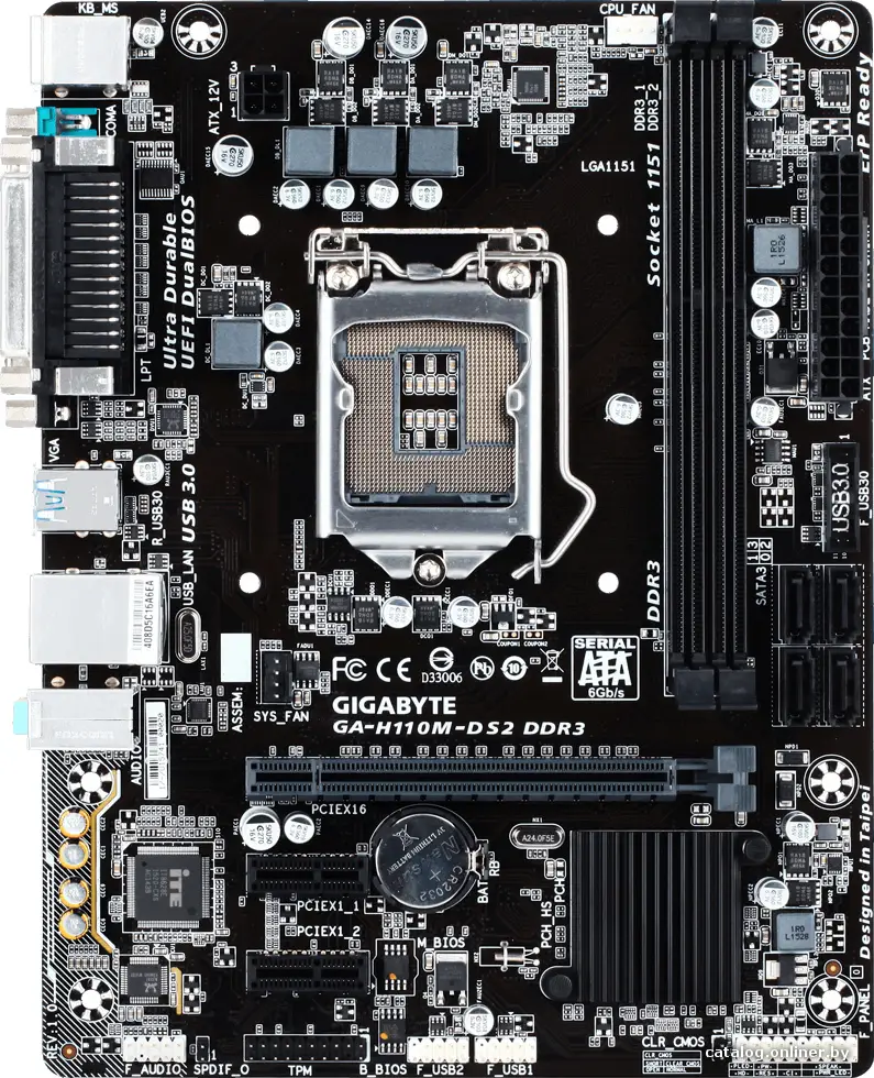 Купить Материнская плата Gigabyte GA-H110M-DS2 (rev. 1.0), цена, опт и розница