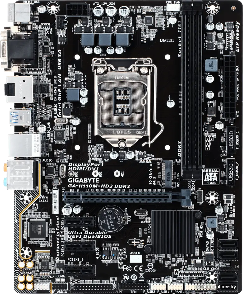 Купить Материнская плата Gigabyte GA-H110M-H (rev. 1.0), цена, опт и розница