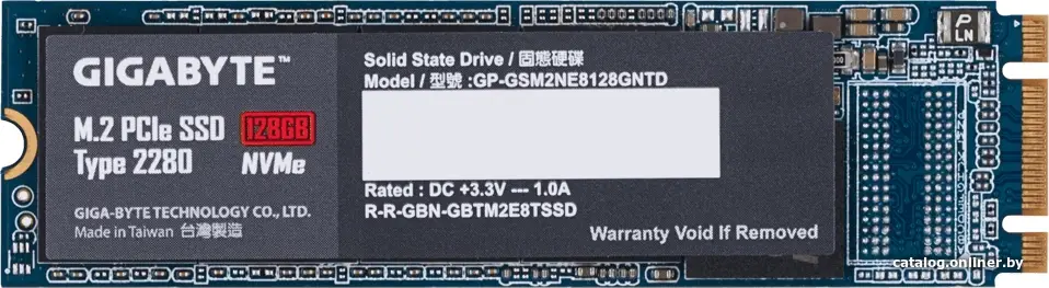 Накопитель SSD Gigabyte M.2 PCIe SSD 128GB GP-GSM2NE8128GNTD