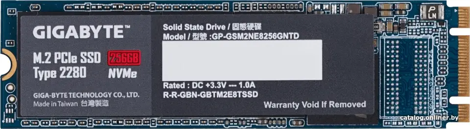 Купить Накопитель SSD Gigabyte M.2 PCIe SSD 256GB GP-GSM2NE8256GNTD, цена, опт и розница