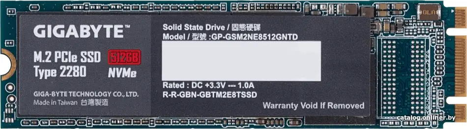 Купить Накопитель SSD Gigabyte M.2 PCIe SSD 512GB GP-GSM2NE8512GNTD, цена, опт и розница