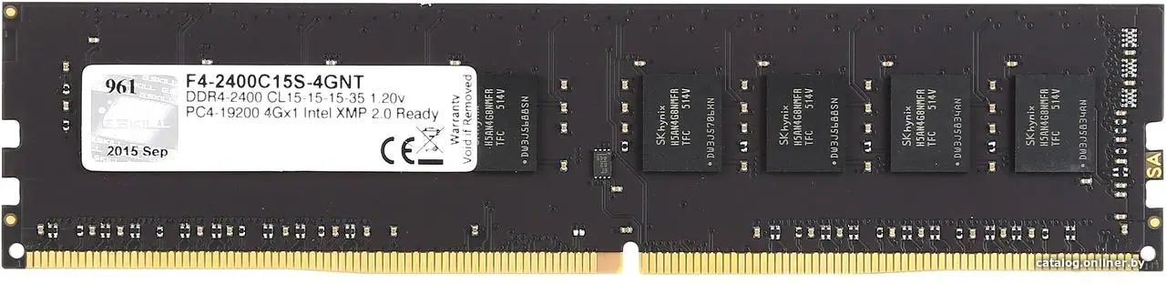 Оперативная память G.Skill Value 4GB DDR4 PC4-19200 F4-2400C15S-4GNT