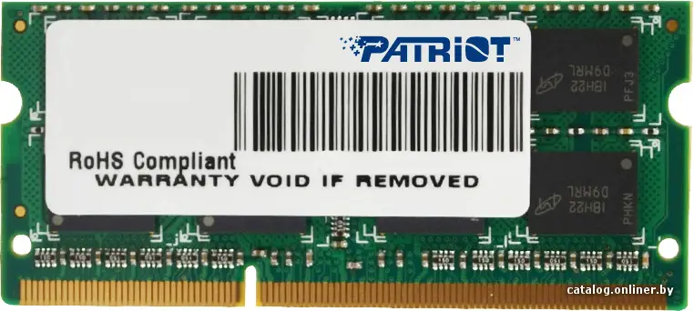 Купить Оперативная память Patriot Signature Line 4GB DDR3 SO-DIMM PC3-12800 [PSD34G16002S], цена, опт и розница