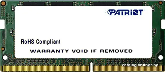 Оперативная память Patriot Signature Line 8GB DDR4 SODIMM PC4-19200 PSD48G240082S