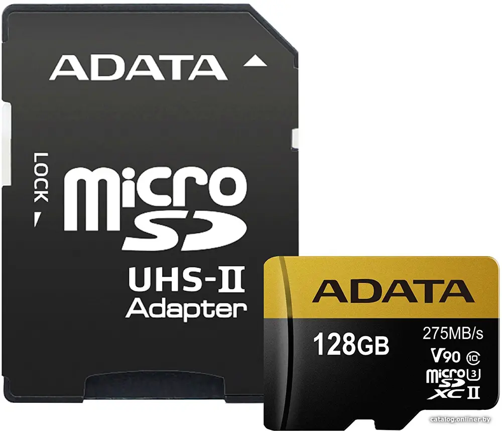 Купить Карта памяти A-Data microSDXC UHS-II 128GB + адаптер [AUSDX128GUII3CL10-CA1], цена, опт и розница