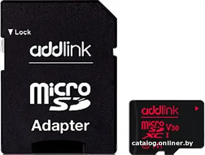 Карта памяти Addlink microSDXC AD64GBMSXU3A 64GB (с адаптером)