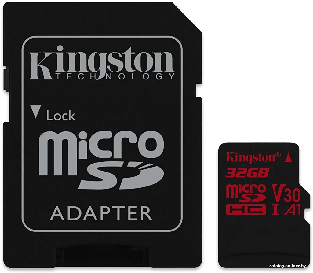 Карта памяти Kingston Canvas React SDCR/32GB microSDHC 32GB (с адаптером)