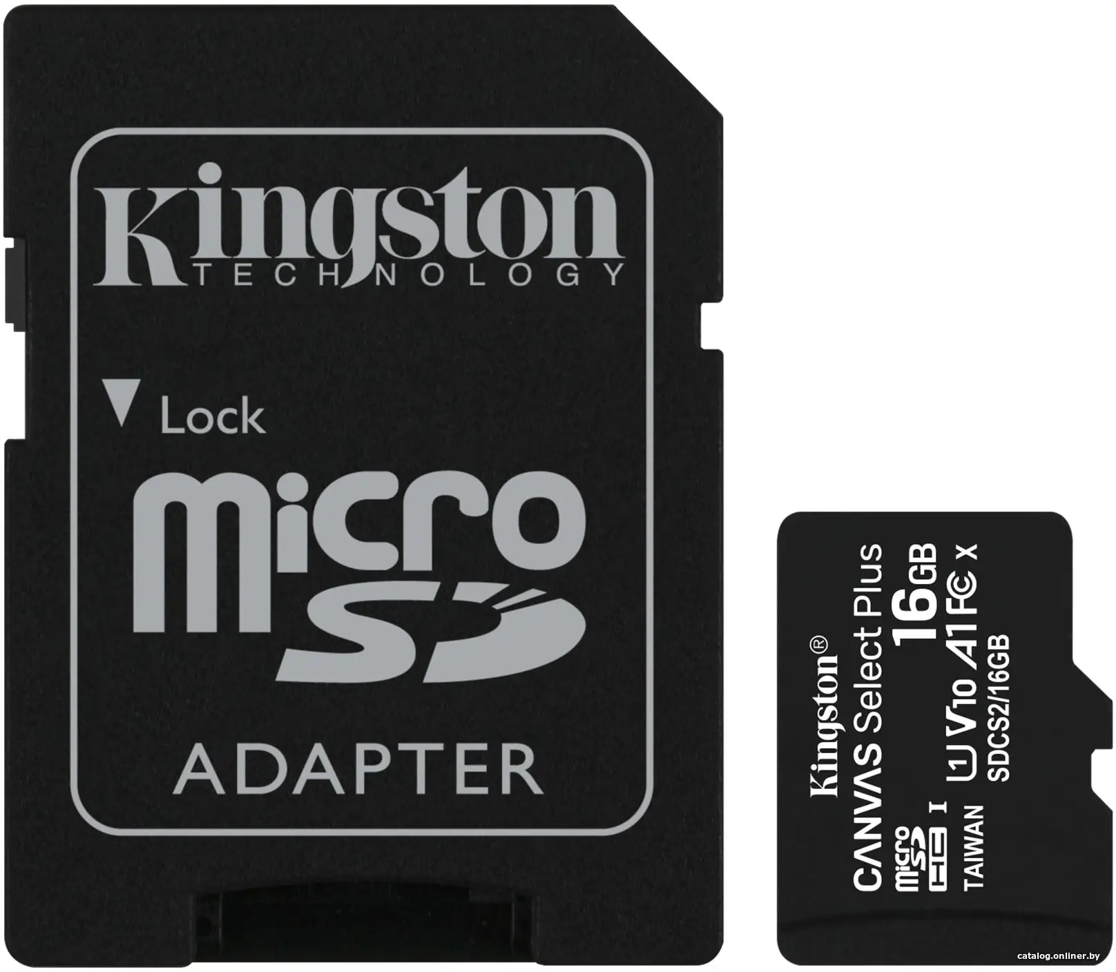 Карта памяти Kingston Canvas Select Plus SDCS2/16GB microSDHC 16GB (с адаптером)