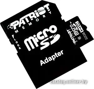 Купить Карта памяти Patriot microSDHC (Class 10) 32 Гб + адаптер (PSF32GMCSDHC10), цена, опт и розница