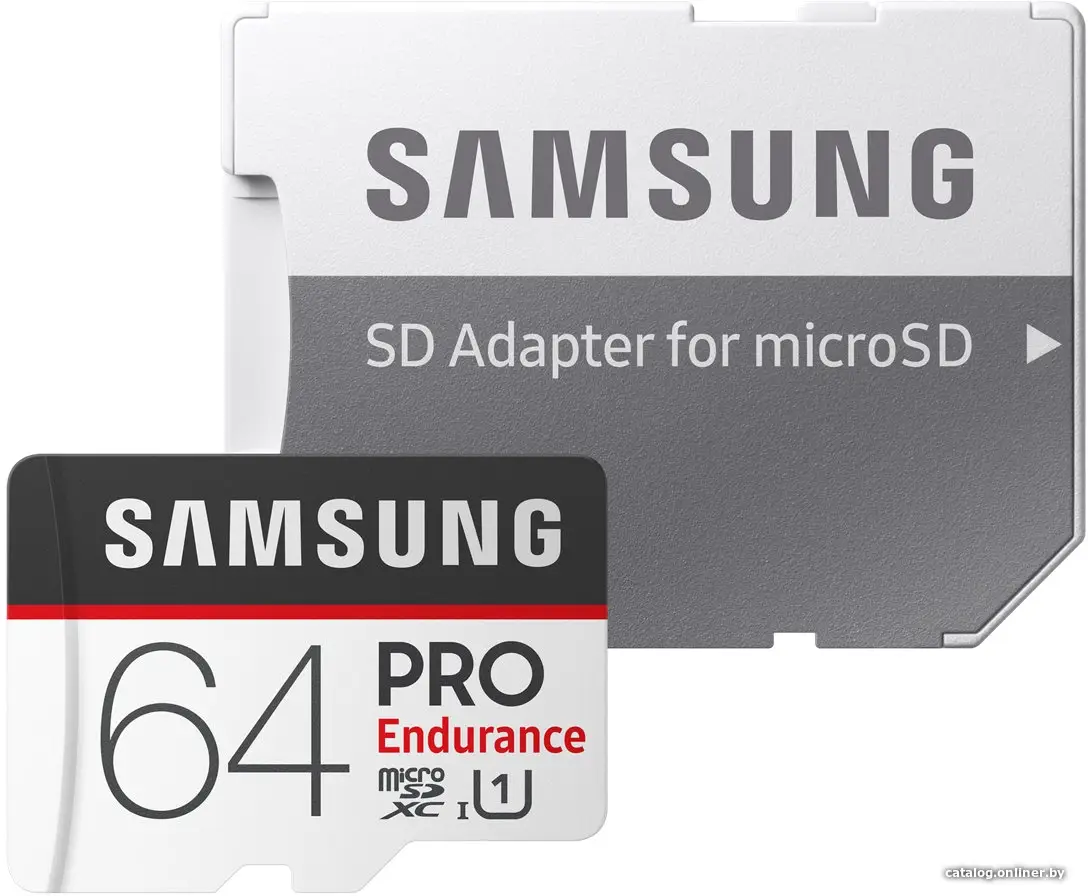 Карта памяти Samsung PRO Endurance microSDXC 64GB + адаптер