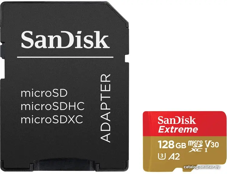 Купить Карта памяти SanDisk Extreme SDSQXA1-128G-GN6AA 128GB (с адаптером), цена, опт и розница