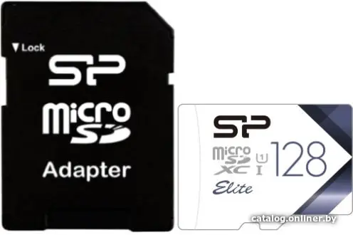 Купить Карта памяти Silicon Power microSDXC UHS­-I/U1 Class 10 128GB (SP128GBSTXBU1V21SP), цена, опт и розница