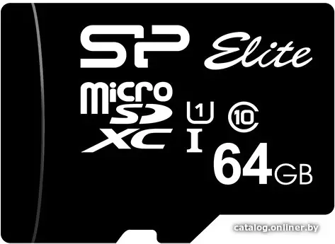 Карта памяти Silicon-Power SP064GBSTXBU1V10 microSDXC Elite UHS-1 (Class 10) 64GB