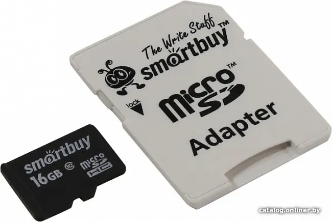 Накопитель microSDHC 16Gb Class 10 SmartBuy [SB16GBSDCL10-01]