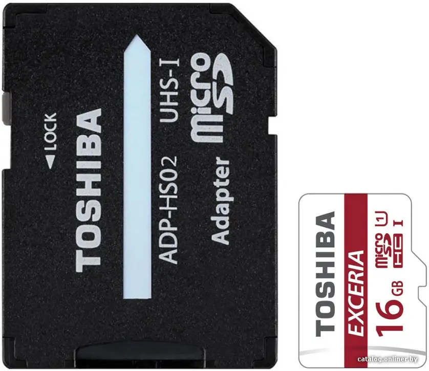 Карта памяти Toshiba EXCERIA microSDHC 16GB + адаптер [THN-M302R0160EA]