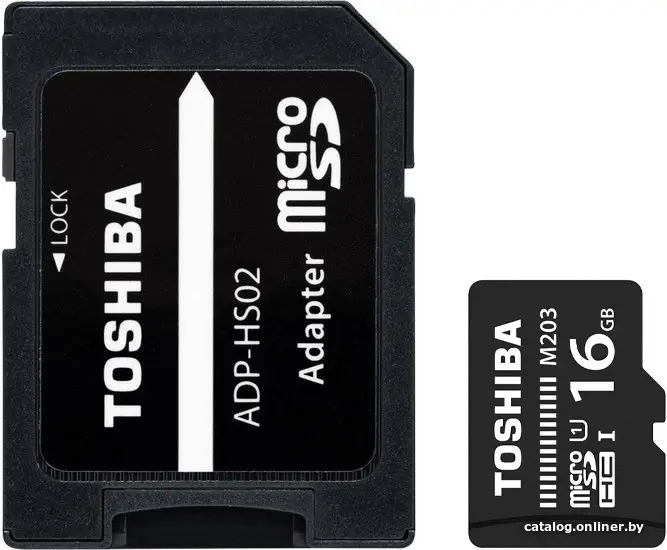 Купить Карта памяти Toshiba THN-M203K0160EA microSDHC Class 10 16GB (с адаптером), цена, опт и розница