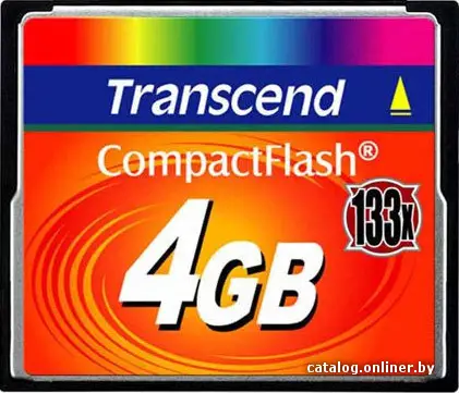 Купить Карта памяти Transcend 133x CompactFlash 4 Гб (TS4GCF133), цена, опт и розница