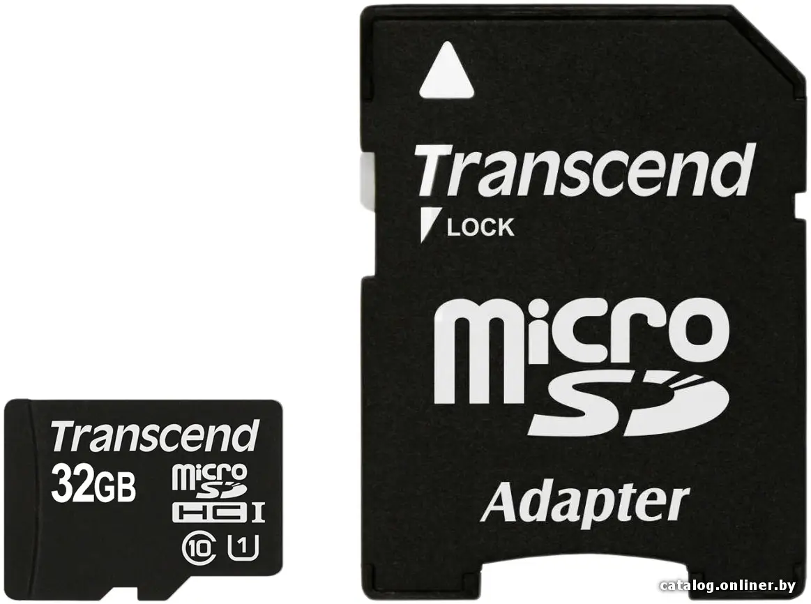 Купить Карта памяти Transcend microSDHC Class 10 UHS-I 32GB + адаптер (TS32GUSDU1), цена, опт и розница