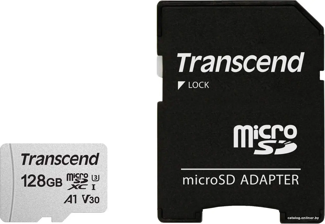 Купить Карта памяти Transcend microSDXC 300S 128GB + адаптер, цена, опт и розница